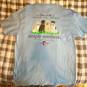 Simply Southern Light Blue Dog Graphic Tee